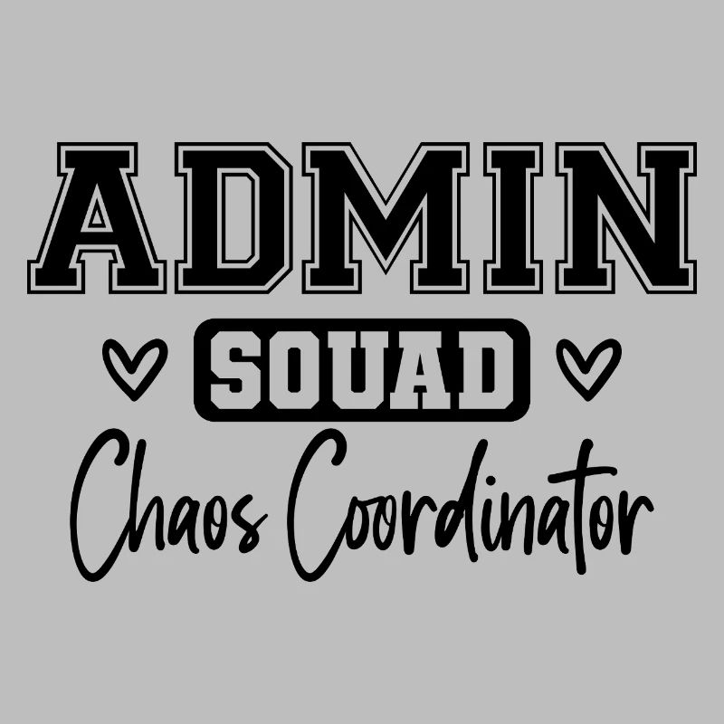 Admin Squad: Farbig Retro Büroteam Geschenk