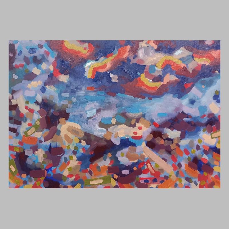 Abstraction colorée en mosaïque
