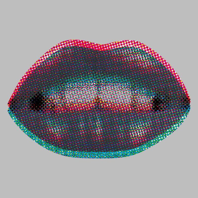 Dotted neon lips