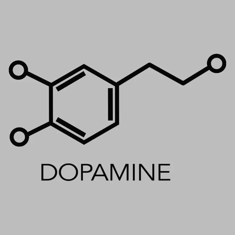 Dopamine Molecule Minimalist Science Design