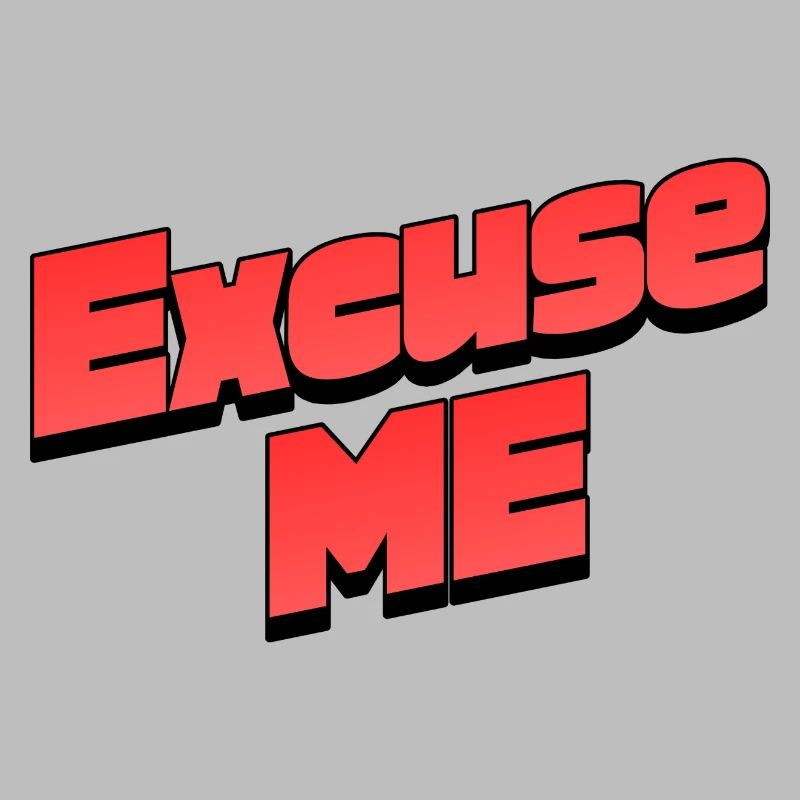 Excusez-moi : graphisme rétro de faute de frappe