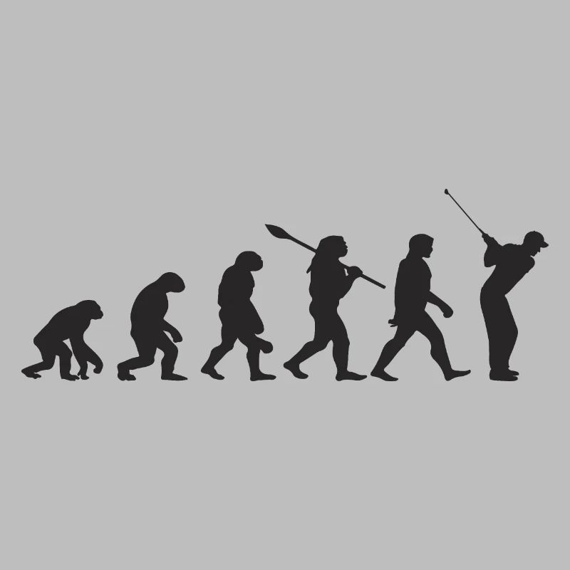 Golf Évolution Rétro Cadeau Pour Golfeurs