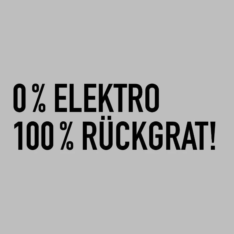 Null Prozent Elektro 100 % Rückgrat