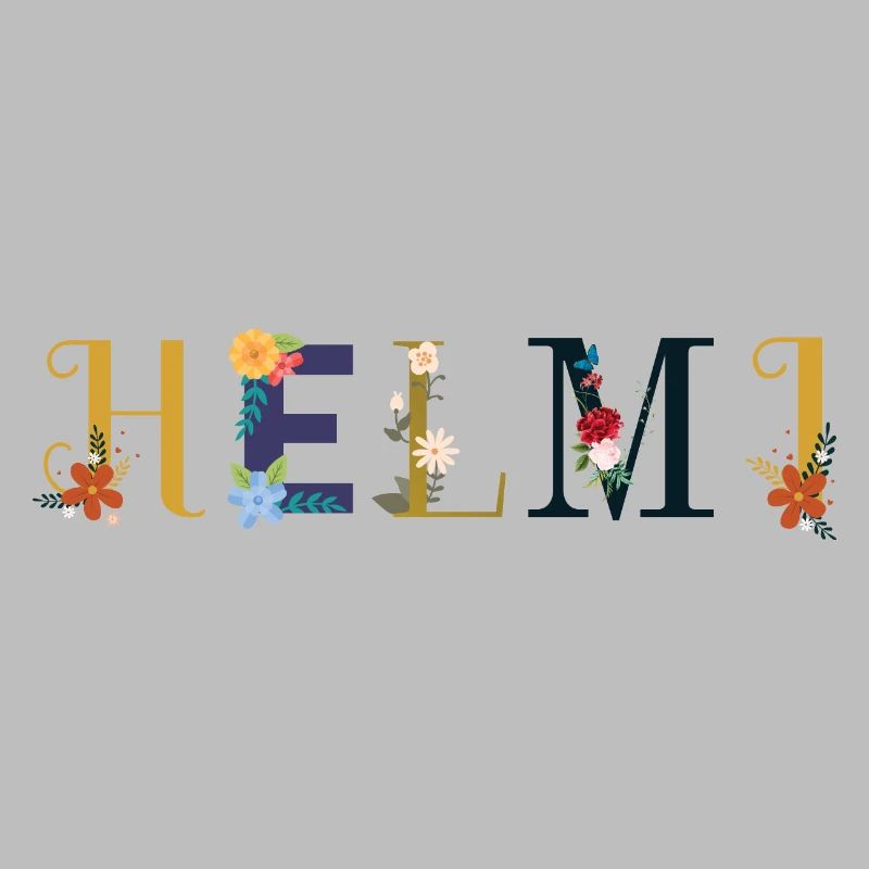 Le nom HELMI est fleuri