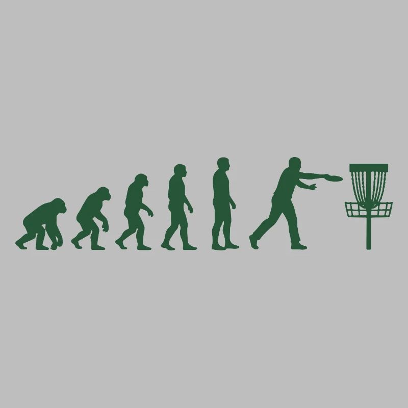 Disc Golf Evolution Funny Disc Golfer Flying Disc