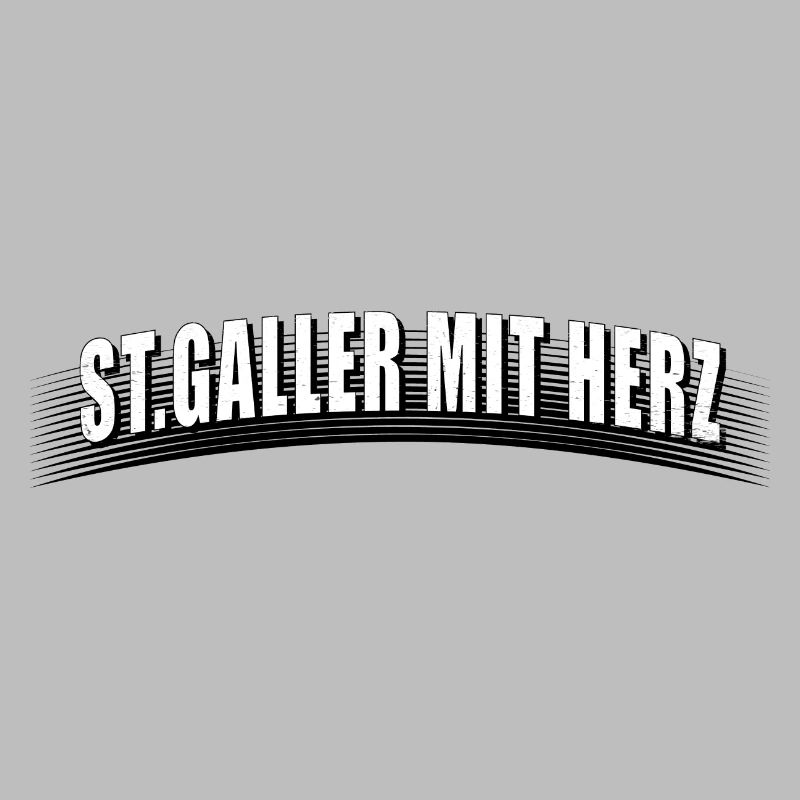 St Galler mit Herz mit Linienraster schmutzig