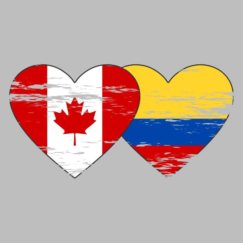 Coeur du drapeau de la Colombie du Canada utilisé