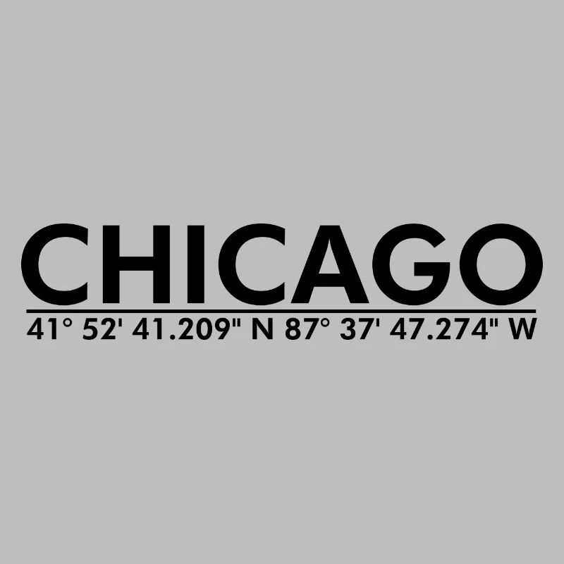 Chicago Coordinates Conception de T-shirts