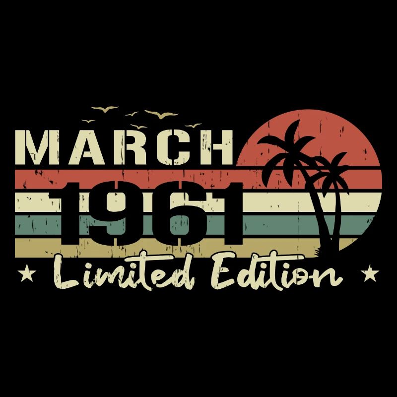 millésime de mars 63e anniversaire né 1961 vibe