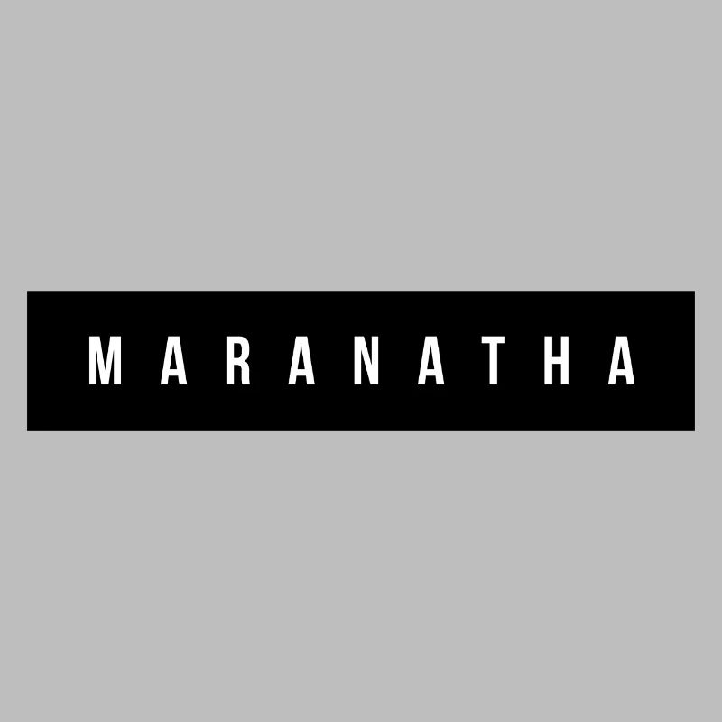 Marque de mots Maranatha sur le noir gras