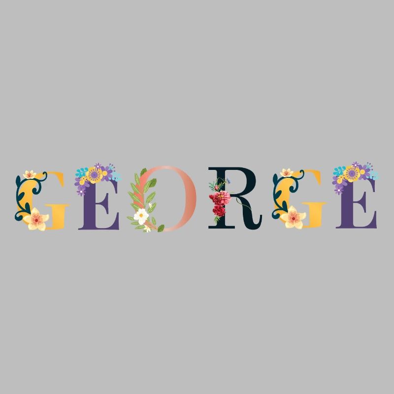 Nom de GEORGE orné de fleurs