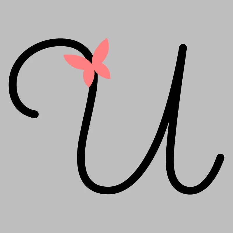 Buchstabe U Schmetterlingsbuchstabe