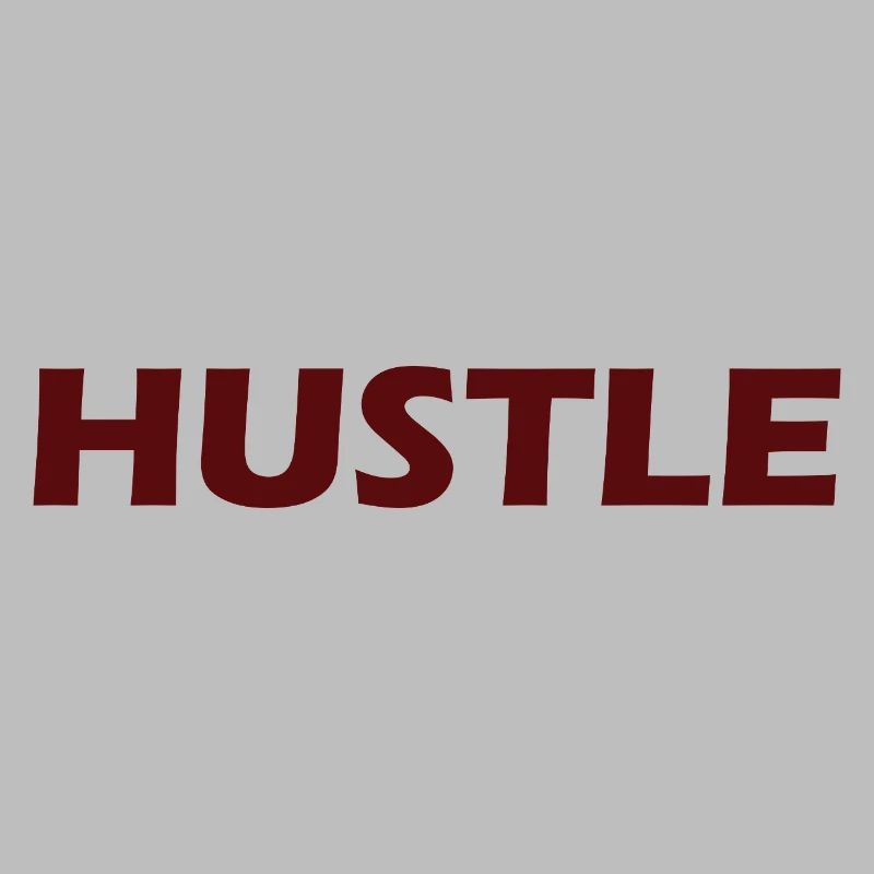 Conception typographique audacieuse Hustle