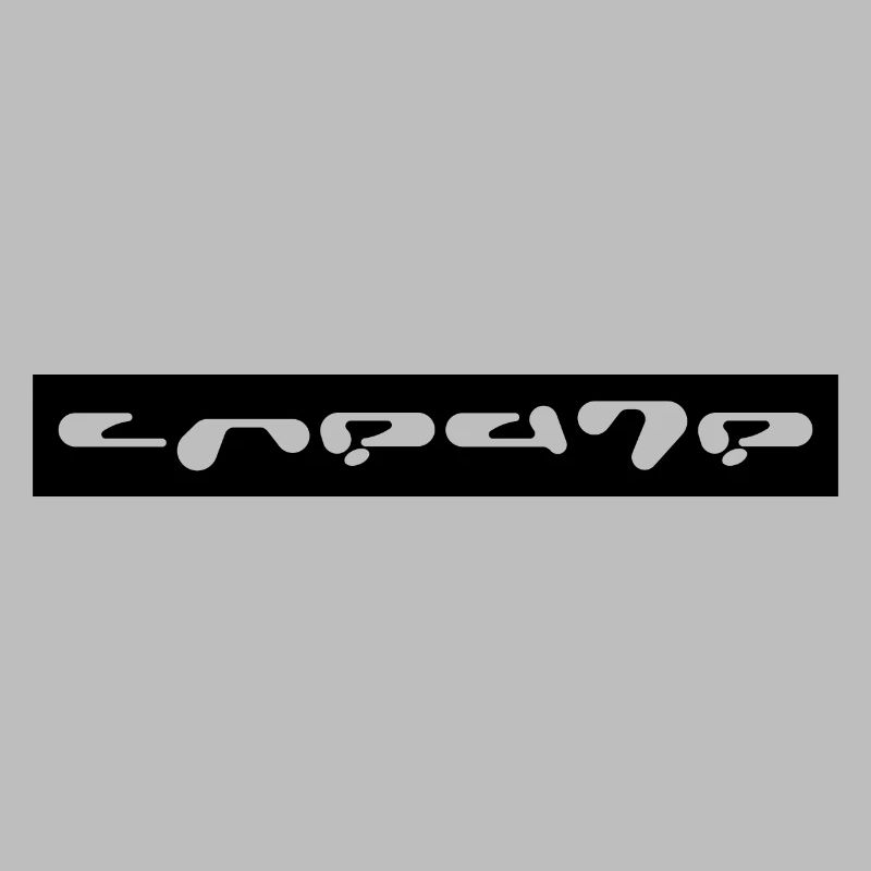 Fantasy font white on black graphic description