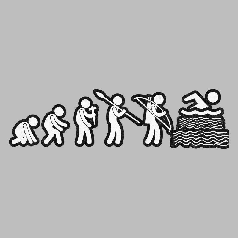 Evolution Natation Blanc Grunge