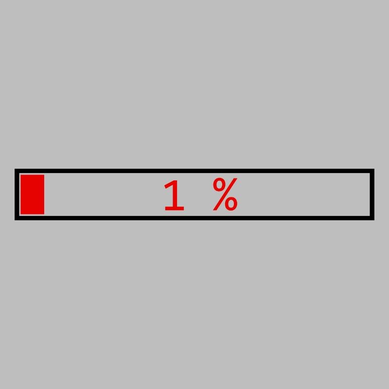 Loading Bar Red 1% outline Black