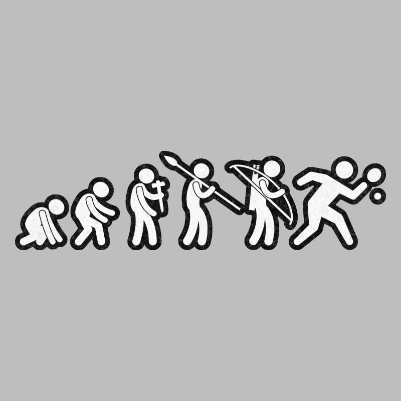 Evolution Tennis de Table Blanc Grunge