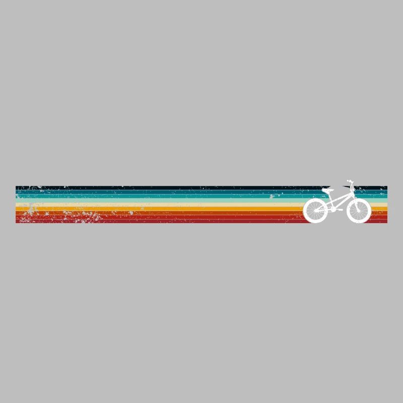 Retro Rainbow Stripes Bicycle