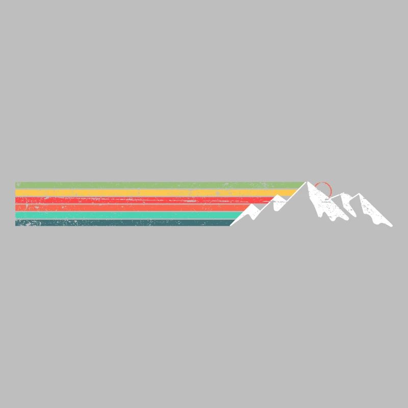 Mountain Ridge Rainbow Stripes