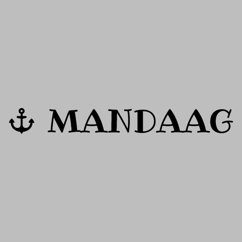 Monday Low German weekday with anchor