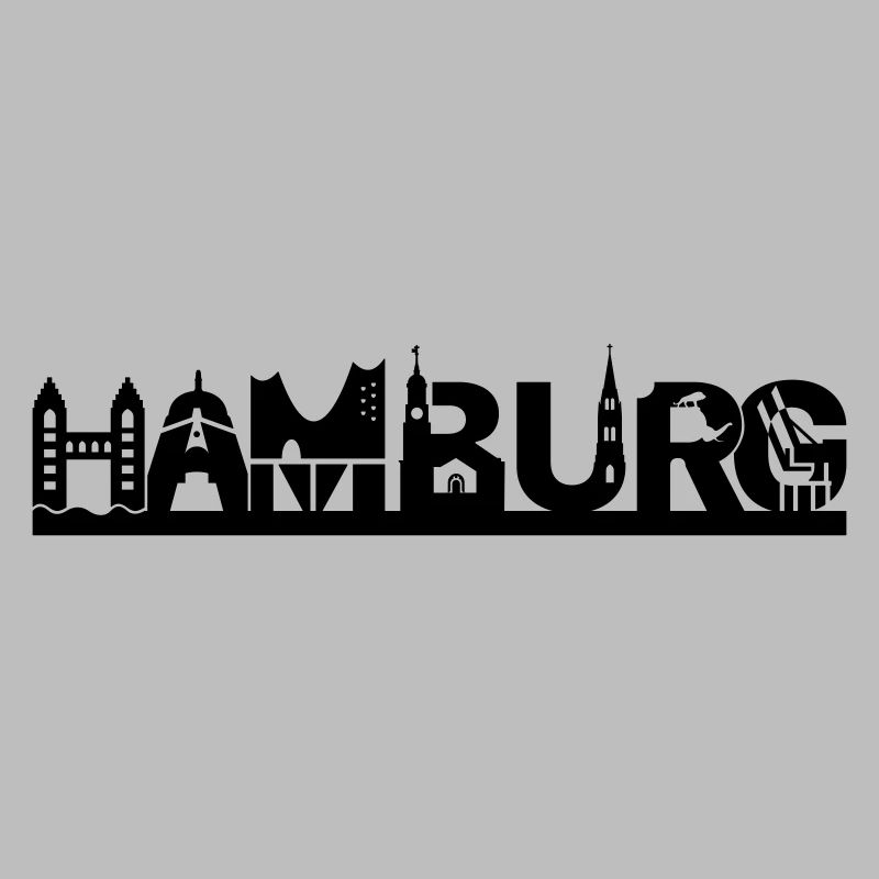 Hamburg skyline with sights
