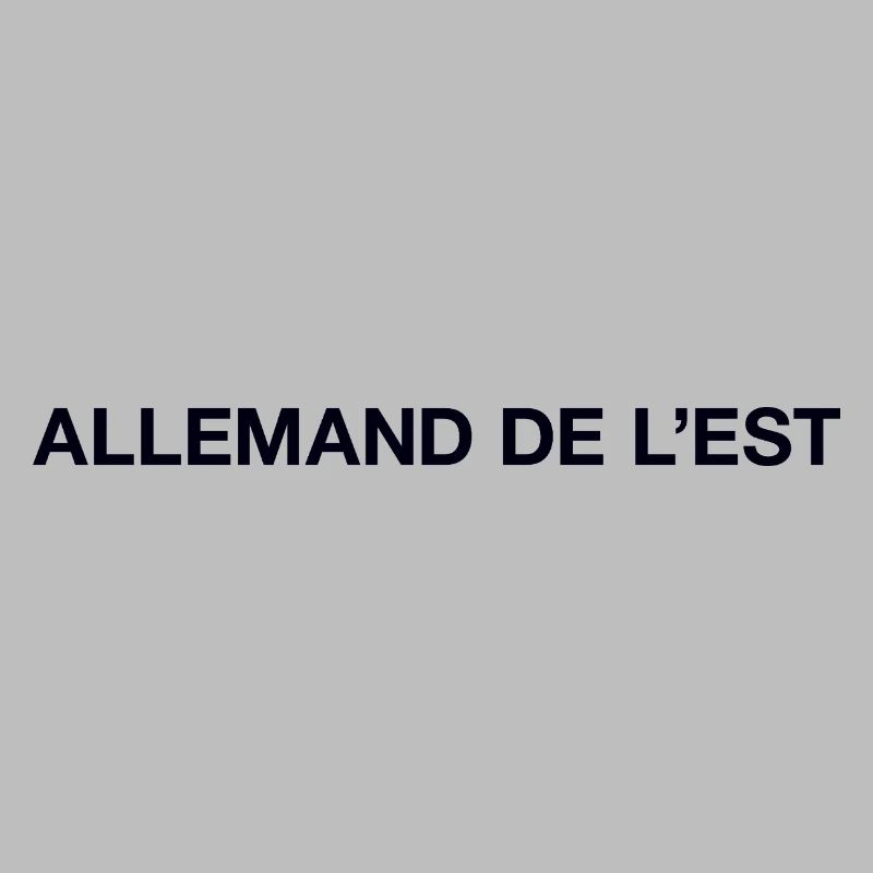 ALLEMAND DE L'EST East German Ossi