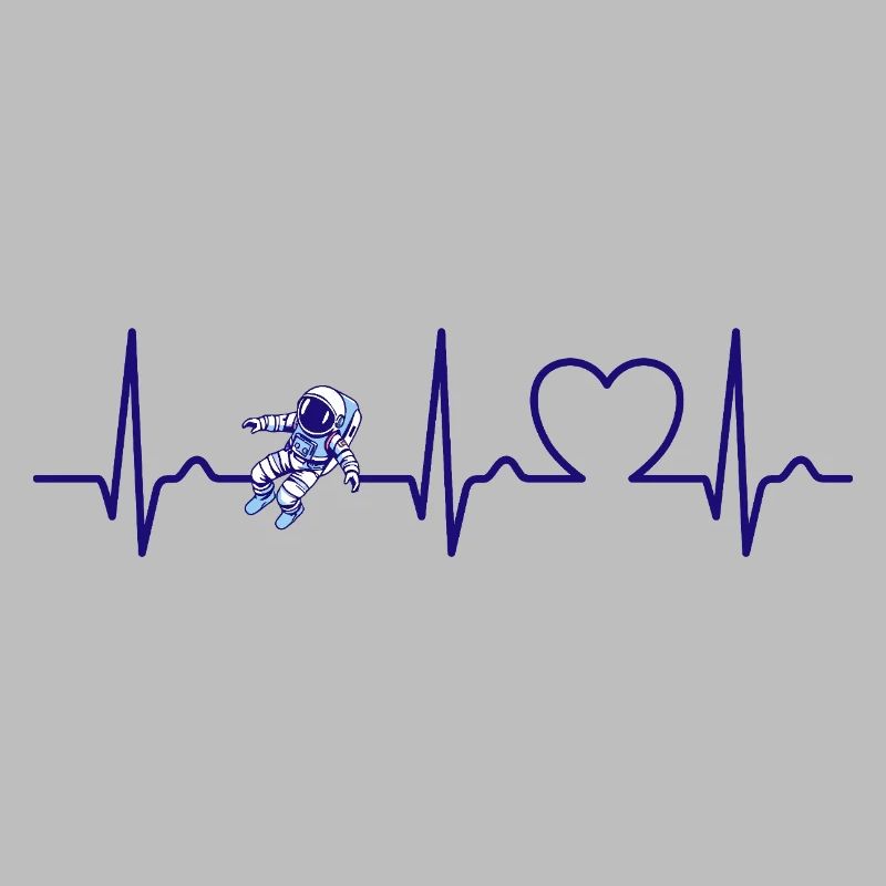 Heart Curve - Pulse - ECG - Astronaut - Space