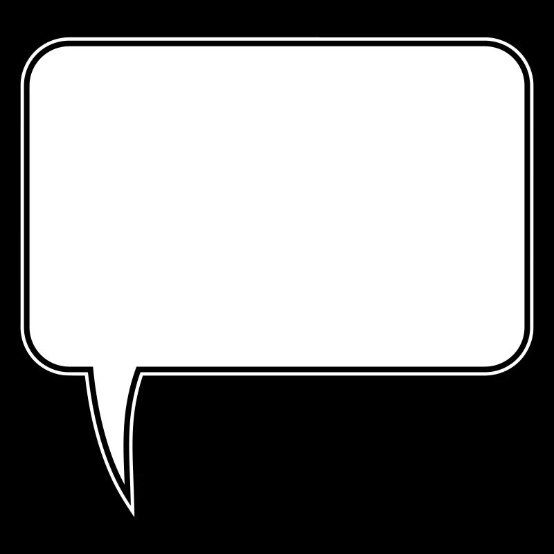 Conception rectangulaire de bulle de dialogue