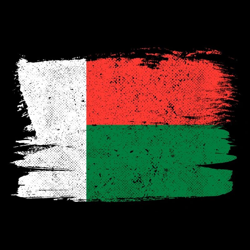 Drapeau de Madagascar Drapeau Paix Vintage