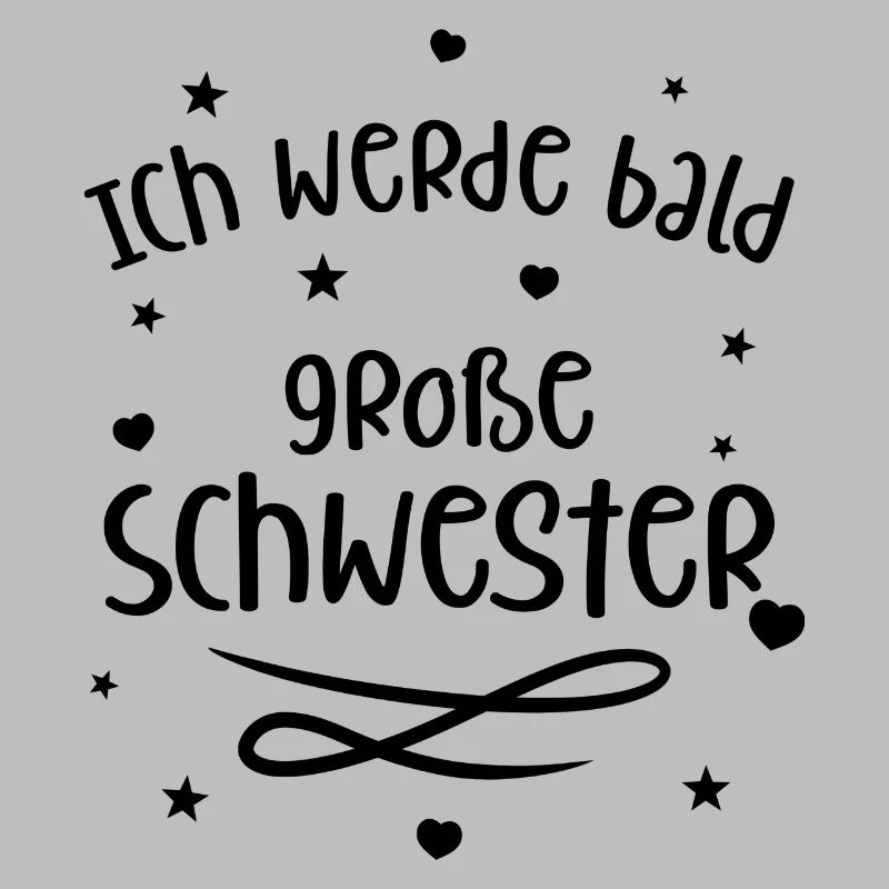 Ich werde bald große Schwester (schwarz)