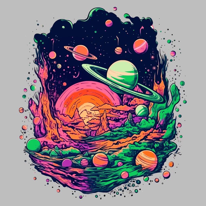 Mysterious solar system with planets