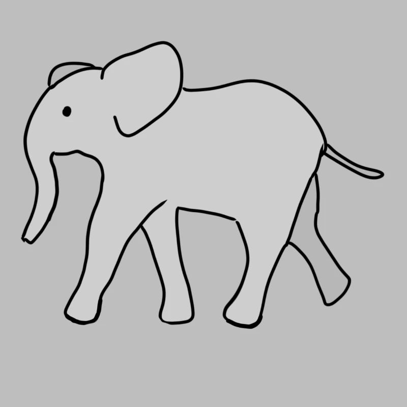 Elefant Symbol Tier Tiere grau