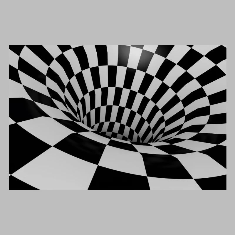 Black and White Tile Tunnel