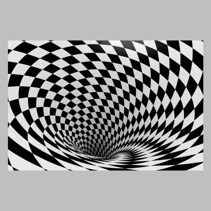 Vortex noir et blanc hypnotique