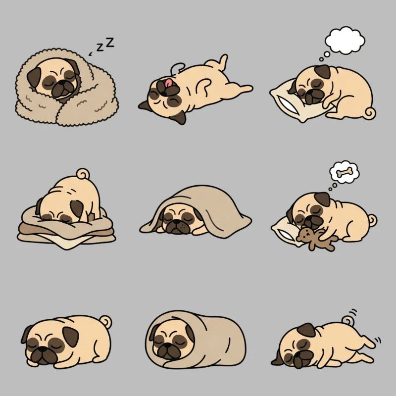 Sleeping Pug Nine Cute Pug Sleeping Poses