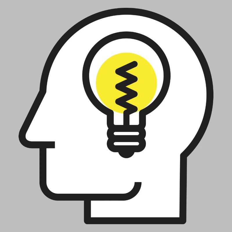 Head with Light Bulb, Creative Ideas