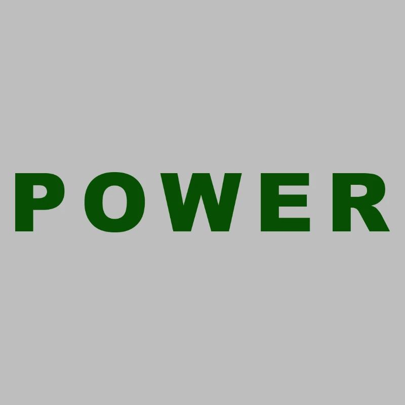 Bold Green Power Text Design