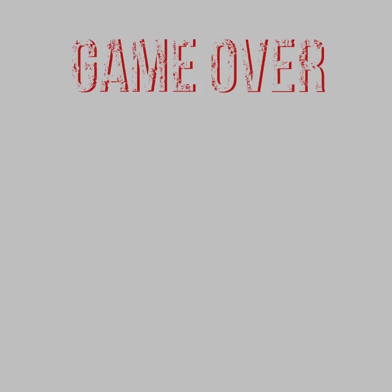 Gaming Game Over grunge frame red