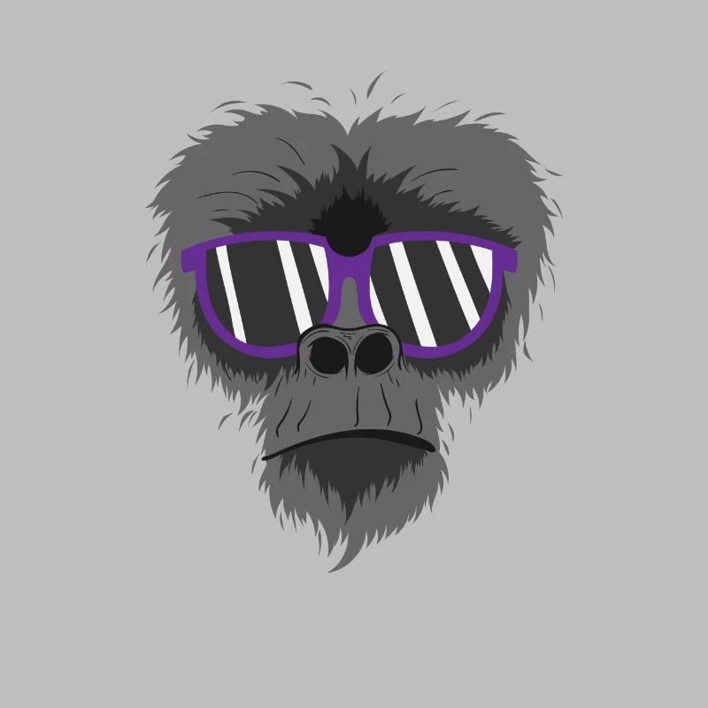 grim monkey with sunglasses
