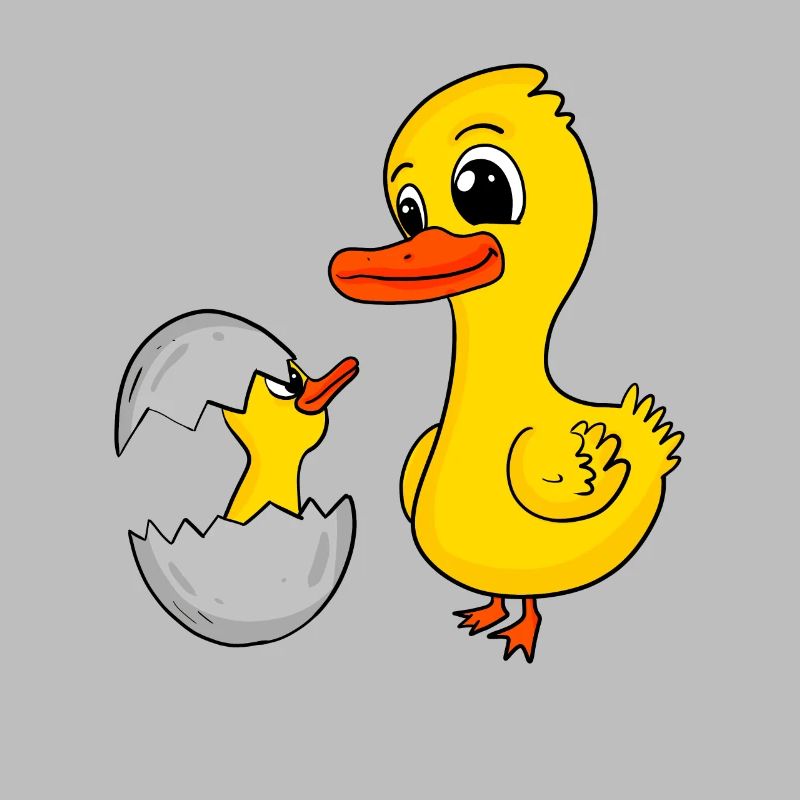 Canard avec bébé canard