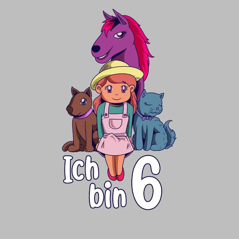Geburtstagsshirt Bauernhof - 6 Geburtstag Mädchen