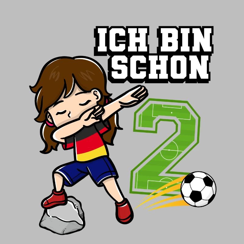Fußball Mädchen Ich bin schon 2 Geburtstag