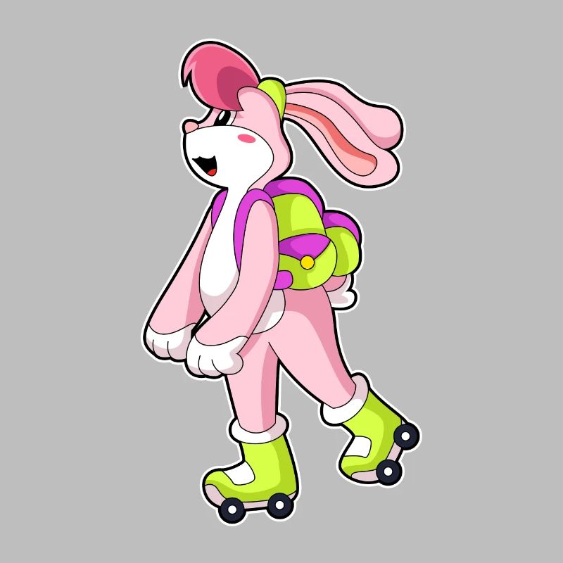 Rabbit with roller skates