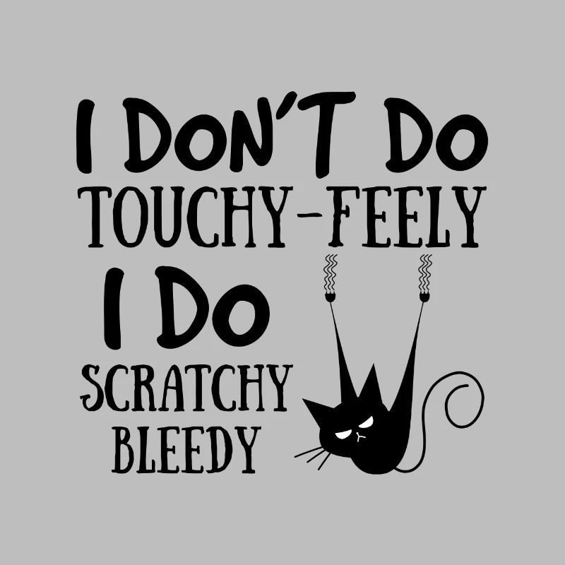 Funny saying evil cat I scratch children's kitten