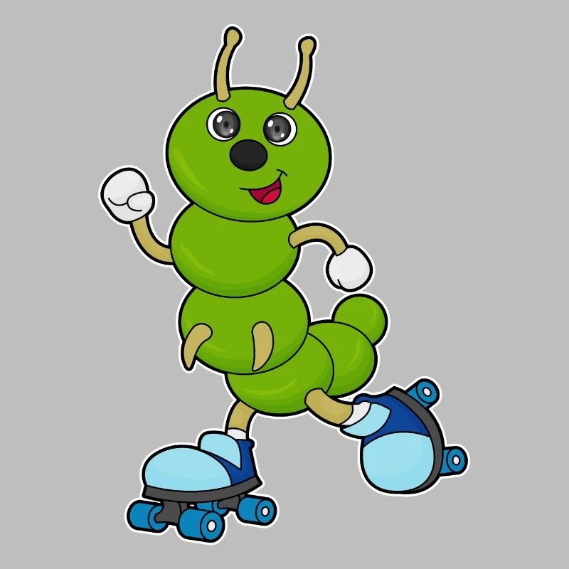 Caterpillar in inline skating with roller skates
