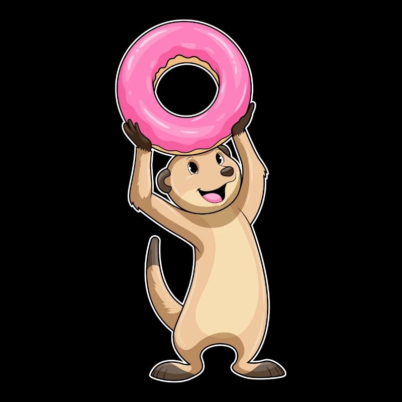 Erdmännchen mit Donut