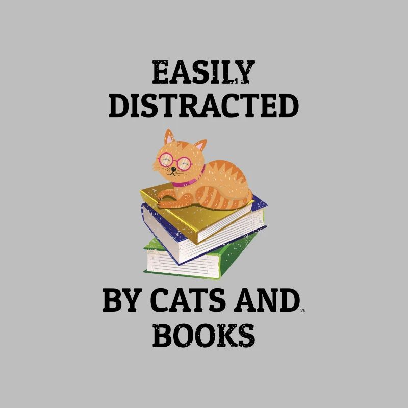 Books Book Stack Cat