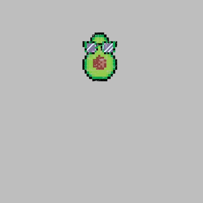 Lunettes Avocado Nerd Pixel Design Pixel Art