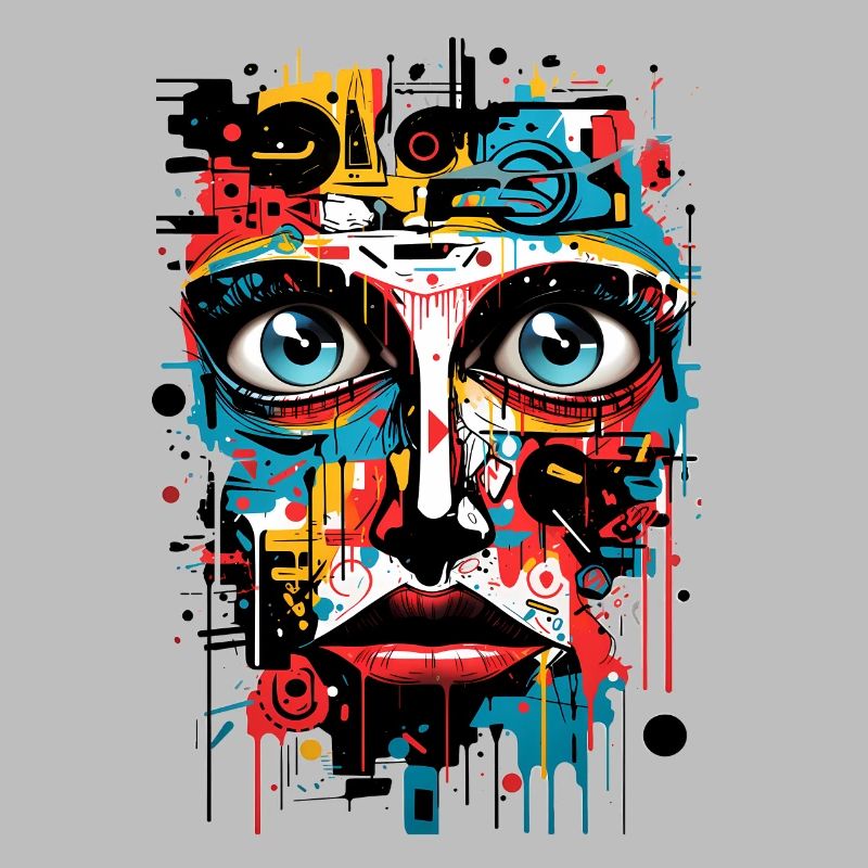 Abstrakte Bunter Kopf Graffiti Kunst