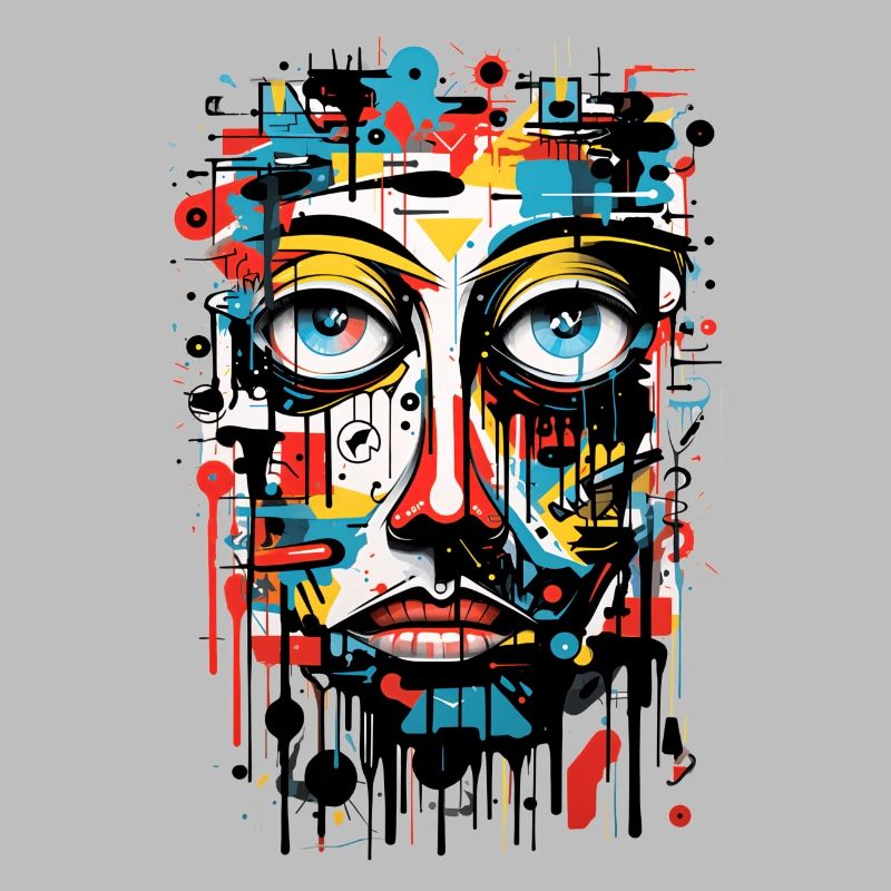 Abstrakte Bunter Kopf Graffiti Kunst